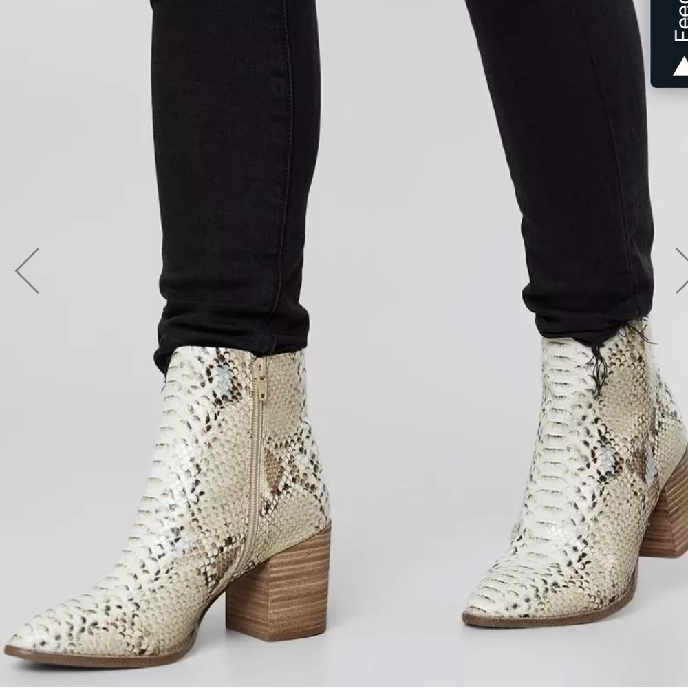 Dolce vita snakeskin faux leather booties
